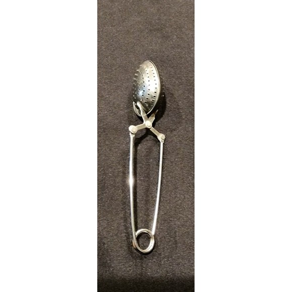 Vintage Stainless Steel Tea/Herb Strainer Infuser Spoon-Spring Loaded - Picture 3 of 4
